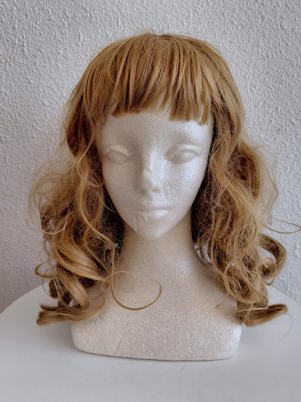 Blonde Curly Wig with Bangs - Stylish Women's Hair
